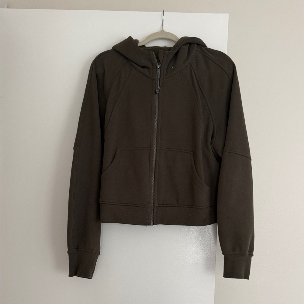 lululemon athletica Dark Olive Green Zip Hoodie